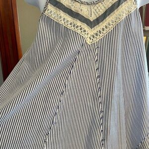 Hem & Thread Blue and White Striped Tank Top